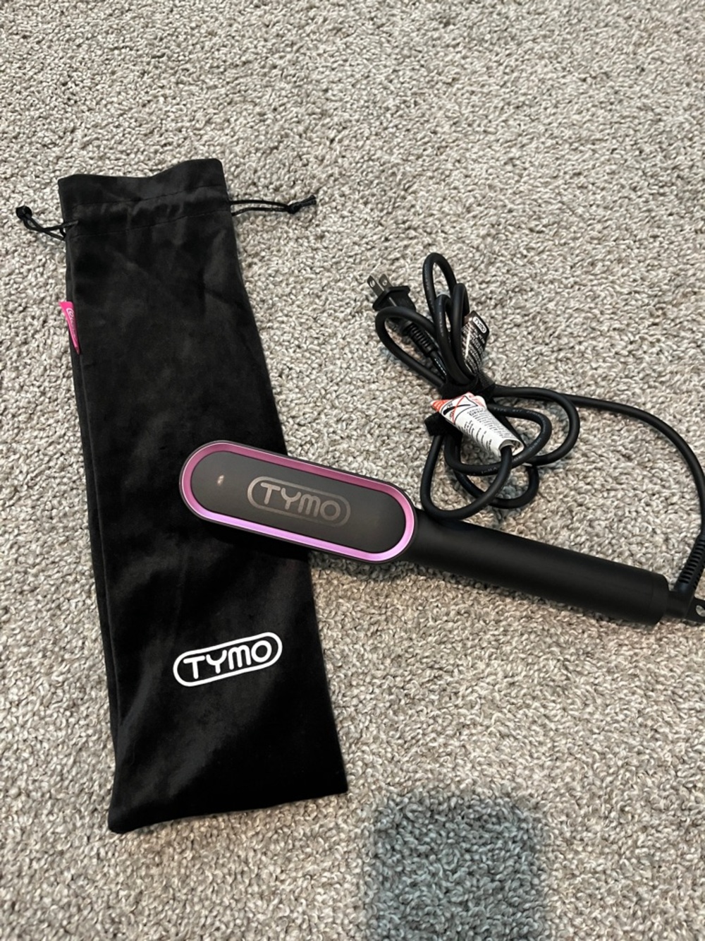 Tymo Black Ceramic Hair Straightening Brush - Black - Picture 2 of 2